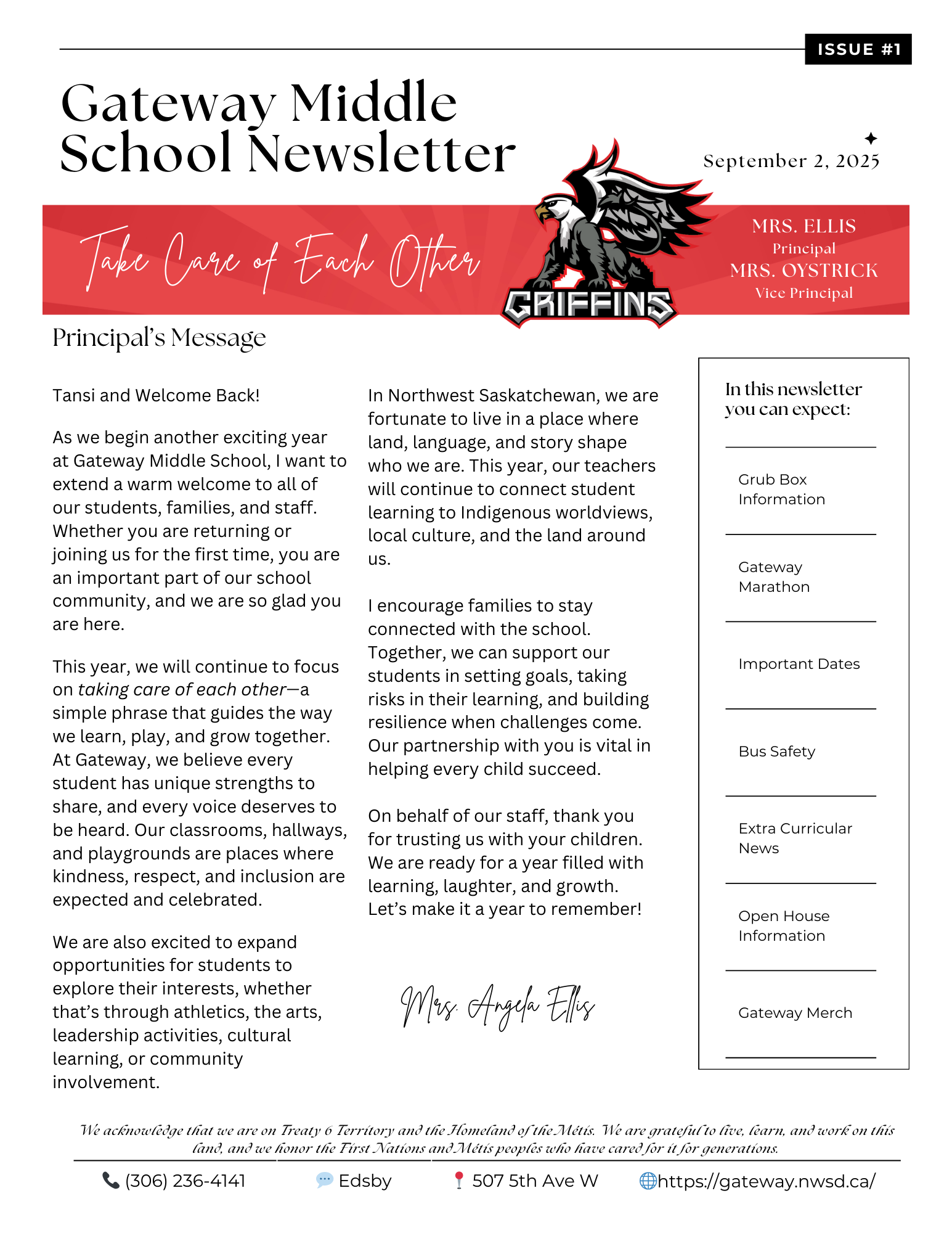 September Newsletter - Gateway Middle School